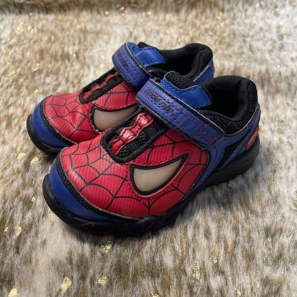 5 for $25🔥Marvel Spider-Man StrideRite Sneaker Boys Size 7.5W - Picture 2 of 9
